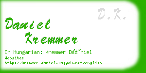 daniel kremmer business card